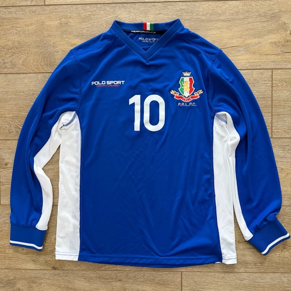Polo Ralph Lauren Other - Polo Sport Ralph Lauren athletic shirt Italia P.R.L.F.C crest throwback style